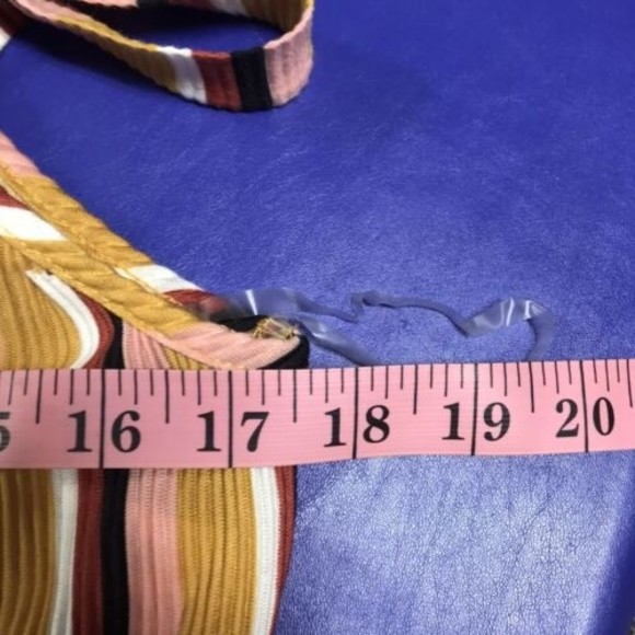 Wild Fable Size Medium Sleeveless Striped Jumpsuit Cropped Wide Legs Mod - Picture 8 of 11